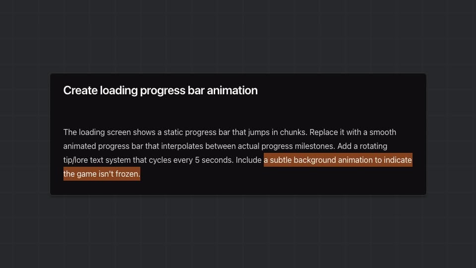 Editing a task title and description inline in the detail panel